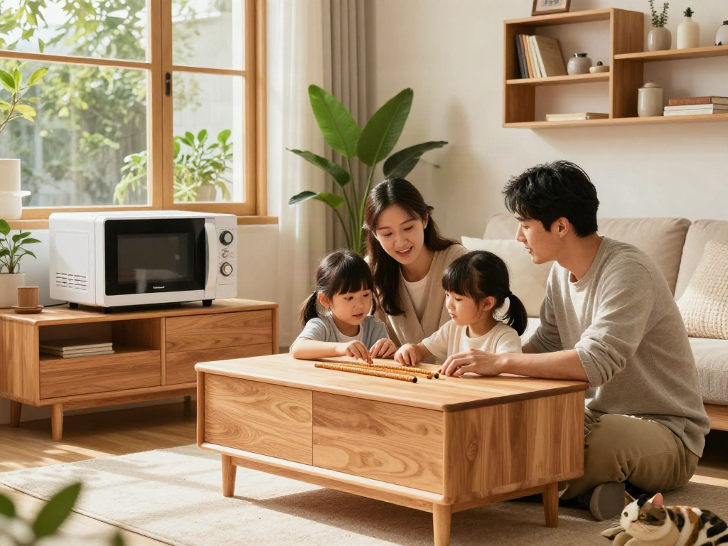 Traitement écologique des meubles avec Shashel® dans un intérieur familial chaleureux
