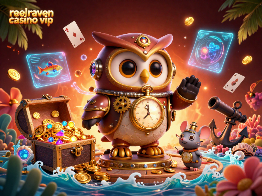 Profitez des avantages du club VIP reelraven casino vip avec un mélange d'éléments de casino et de graphismes futuristes.